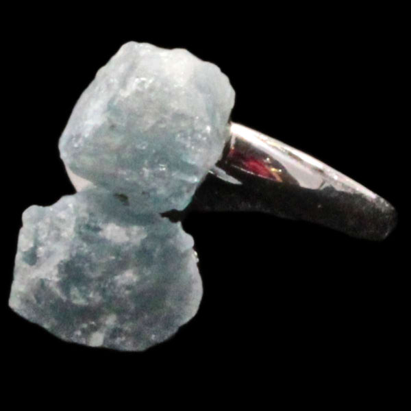 Aquamarine Crystal Adjustable Ring