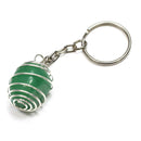 Green Aventurine Spiral Cage Keyring