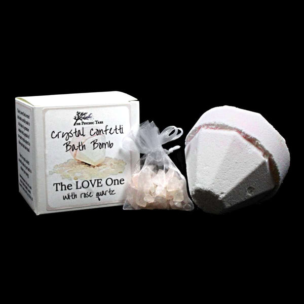 Crystal Confetti Bath Bomb - The Love One with Rose Quartz