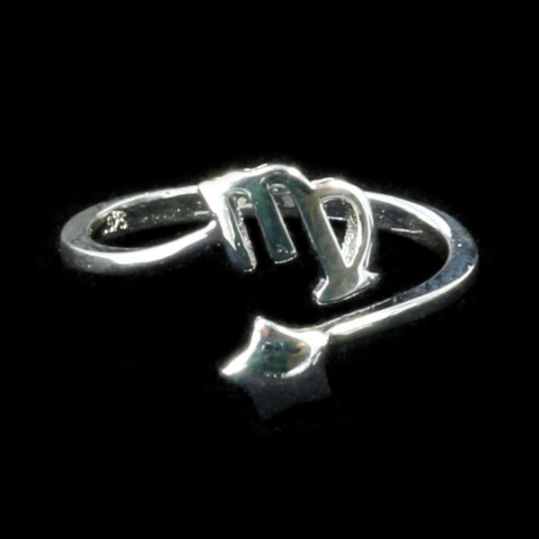 Virgo Zodiac Silver Ring