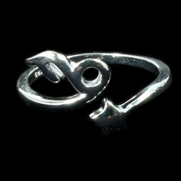 Capricorn Zodiac Silver Ring