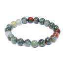 African Bloodstone Beaded Bracelet 8mm