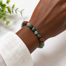 African Bloodstone Beaded Bracelet 8mm