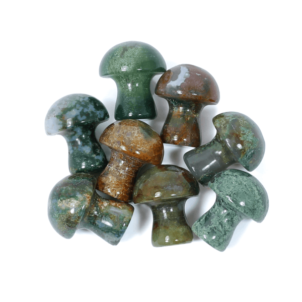 Healing Mini Mushroom Crystal - Moss Agate