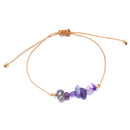 Amethyst Stone Chip Adjustable Bracelet
