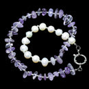 Inner Harmony Amethyst & Freshwater Pearl Necklace