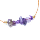 Amethyst Stone Chip Adjustable Bracelet