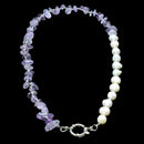 Inner Harmony Amethyst & Freshwater Pearl Necklace