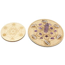 Mini Amethyst & Wooden Geometric Crystal Grid Set
