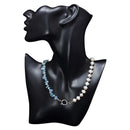 Peaceful Mind Aquamarine & Freshwater Pearl Necklace