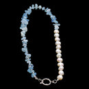 Peaceful Mind Aquamarine & Freshwater Pearl Necklace