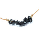Black Agate Stone Chip Adjustable Bracelet
