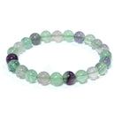 Fluorite Beaded Bracelet 8mm