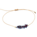 Garnet Stone Chip Adjustable Bracelet