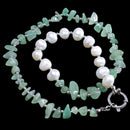 Prosperity & Harmony Green Aventurine & Freshwater Pearl Necklace