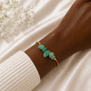 Green Aventurine Stone Chip Adjustable Bracelet
