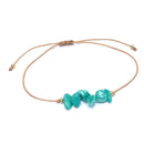Malachite Stone Chip Adjustable Bracelet