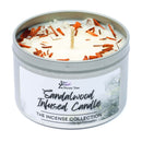 Sandalwood Crystal Infused Scented Candle - The Incense Collection