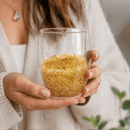 Abundance & Happiness Citrine Crystal-Infused Drinking Glass – 350ml