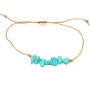 Turquoise Stone Chip Adjustable Bracelet