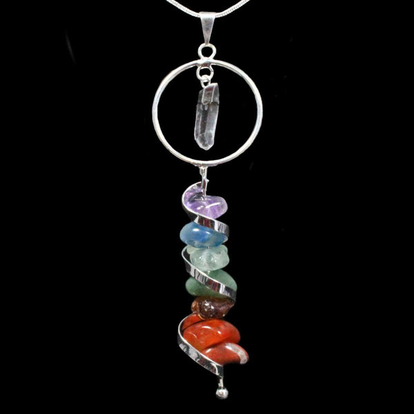 Chakra Crystal Pendant with Chain