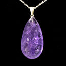Amethyst Teardrop Pendant with Chain