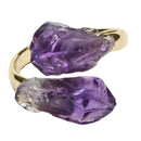 Amethyst Crystal Adjustable Ring