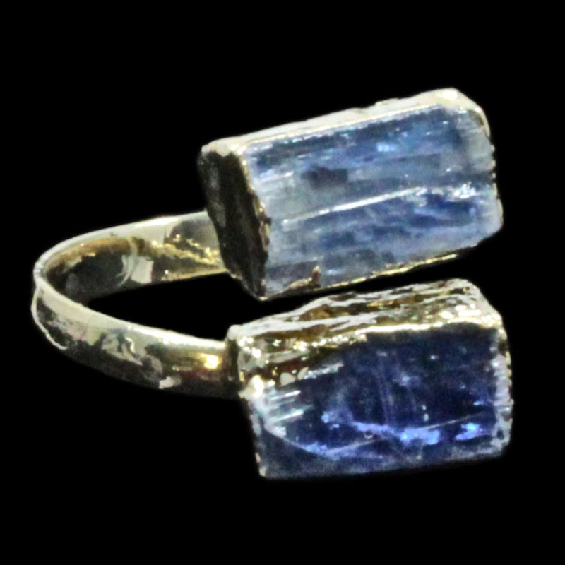 Blue Kyanite Crystal Adjustable Ring