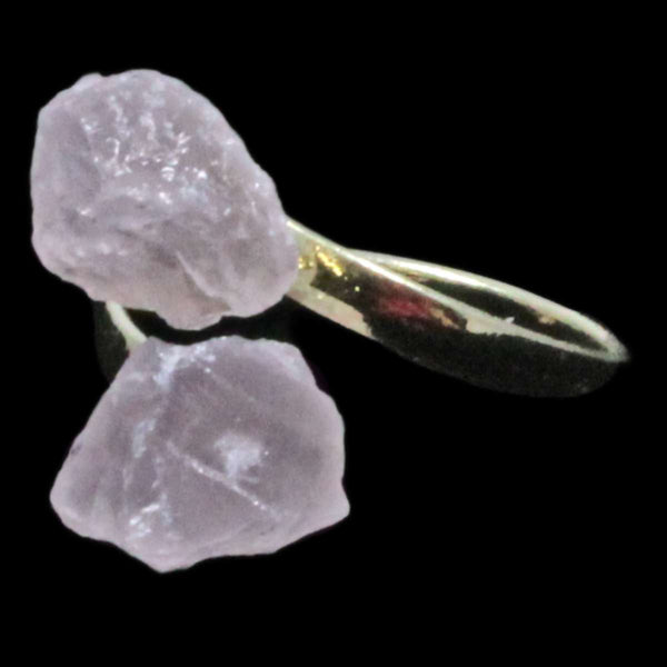 Rose Quartz Crystal Adjustable Ring