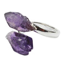 Amethyst Crystal Adjustable Ring