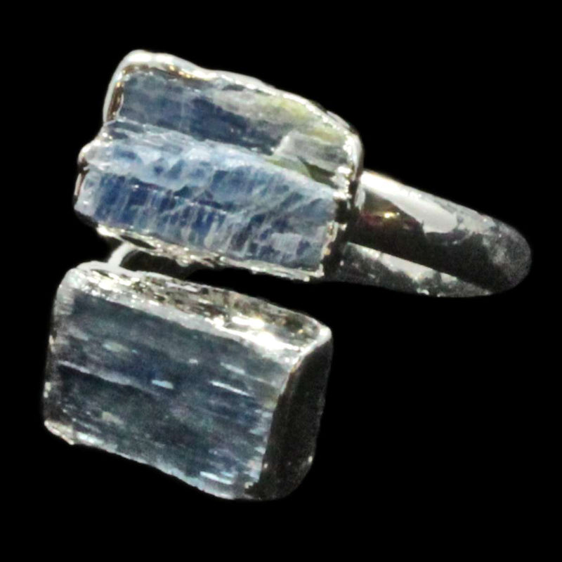 Blue Kyanite Crystal Adjustable Ring