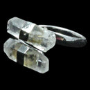 Clear Quartz Crystal Adjustable Ring