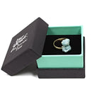 Aquamarine Crystal Adjustable Ring
