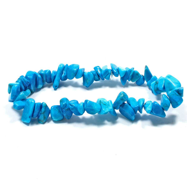 Blue Howlite Stone Chip Bracelet