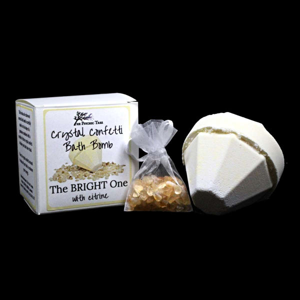 Crystal Confetti Bath Bomb - The Bright One with Citrine