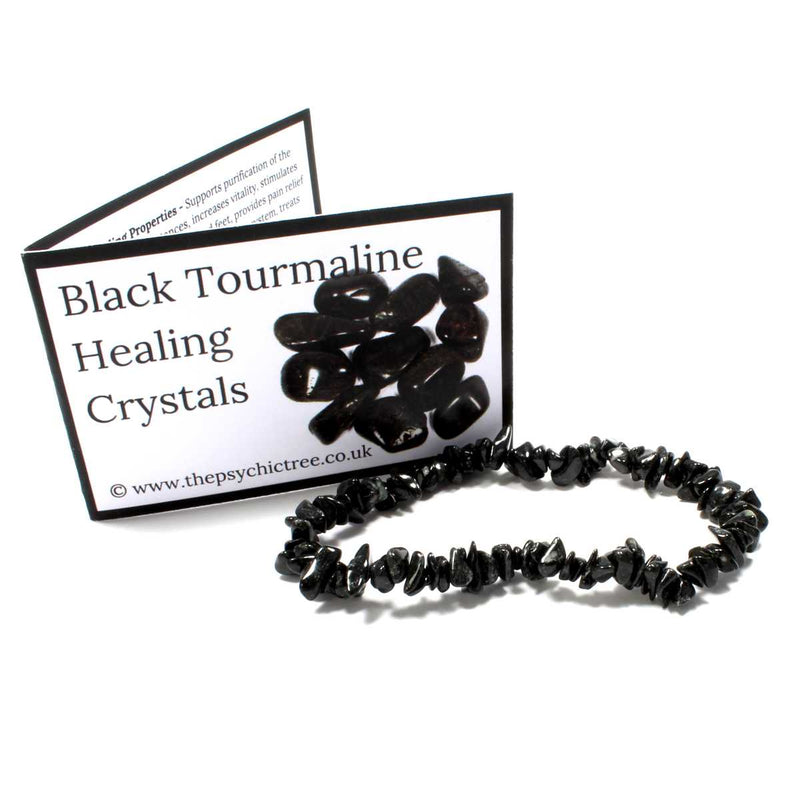 Black Tourmaline Stone Chip Bracelet