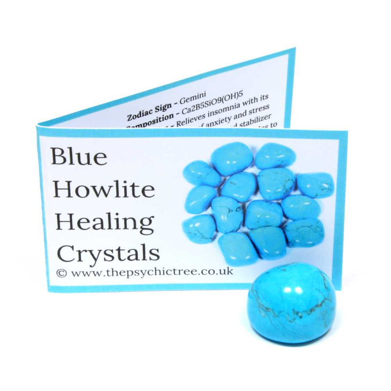 Blue Howlite Polished Tumblestone Healing Crystals