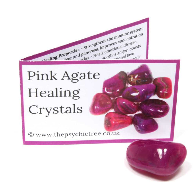 Pink Agate Polished Tumblestone Healing Crystals