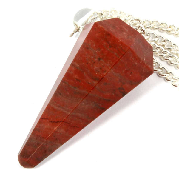 Red Jasper Faceted Cone Pendulum