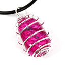 Pink Howlite Wire Wrapped Necklace