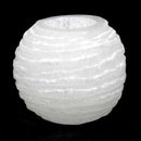Selenite Snowball Tea Light Lamp