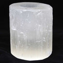 Selenite Cylinder Tea Light Lamp