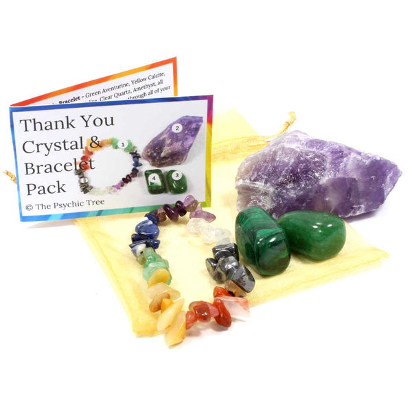 Thank You Healing Crystal & Chakra Bracelet Pack