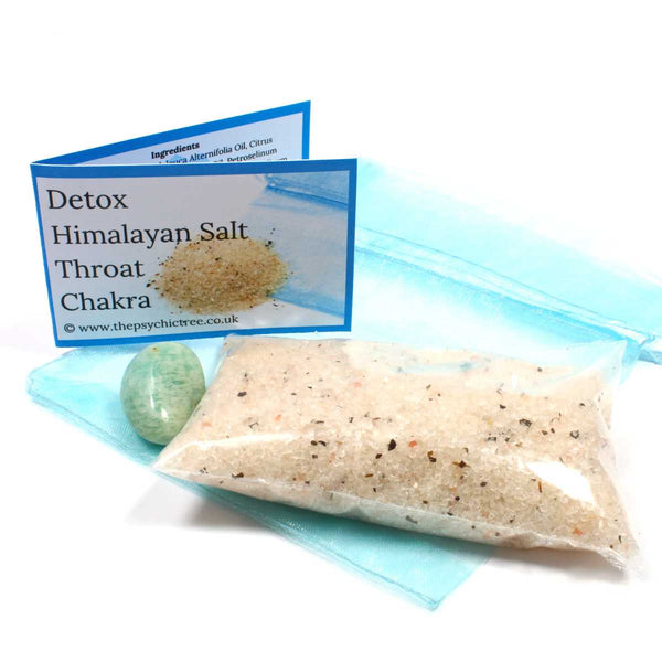 Detox Crystal Infused Bath Salts - Throat Chakra