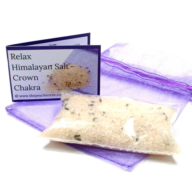 Relax Crystal Infused Bath Salts - Crown Chakra