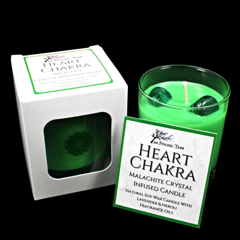 Heart Chakra - Crystal Infused Scented Candle