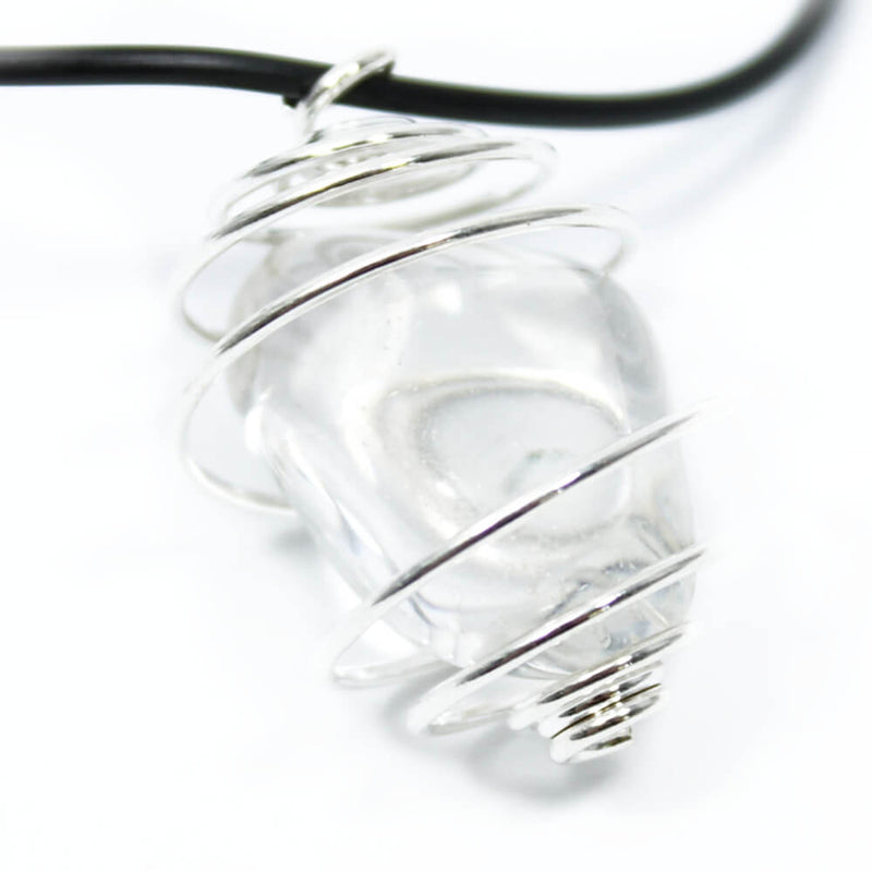 Clear Quartz Wire Wrapped Necklace