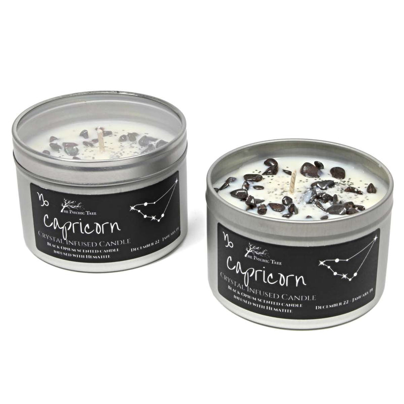 Capricorn - Crystal & Jewellery Scented Zodiac Candle