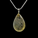 Citrine Teardrop Pendant with Chain