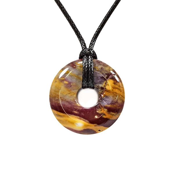 Mookaite Crystal Donut Pendant Necklace